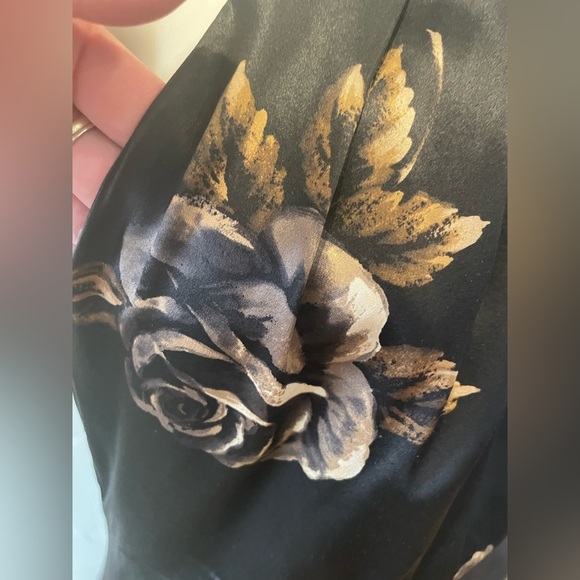 Nine West Black 100% silk Tiered Halter Midi Dress size 8 - Picture 3 of 8